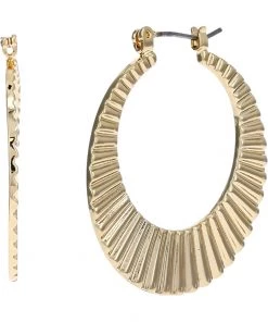 Budget 👍 AllSaints Textured Fam Hoop Earrings 🔔